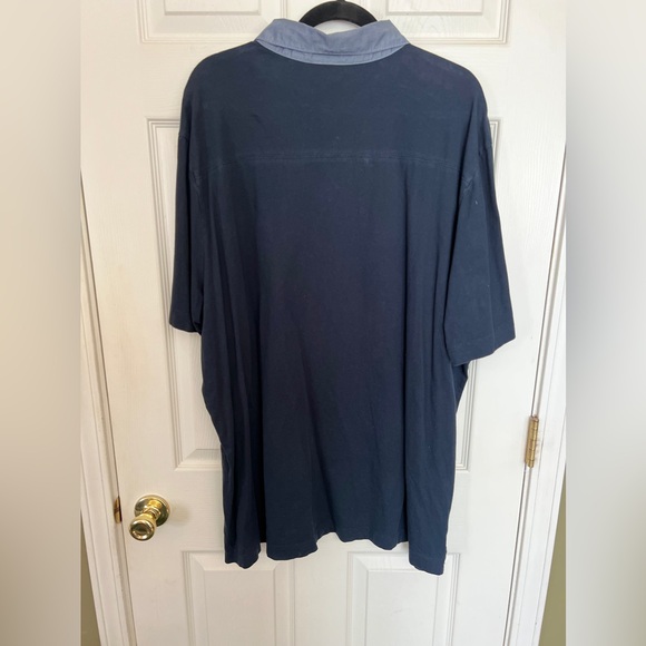 Perry Ellis Pima Cotton men’s polo type shirt sz 2XL navy. Very nice shirt! - Picture 2 of 3
